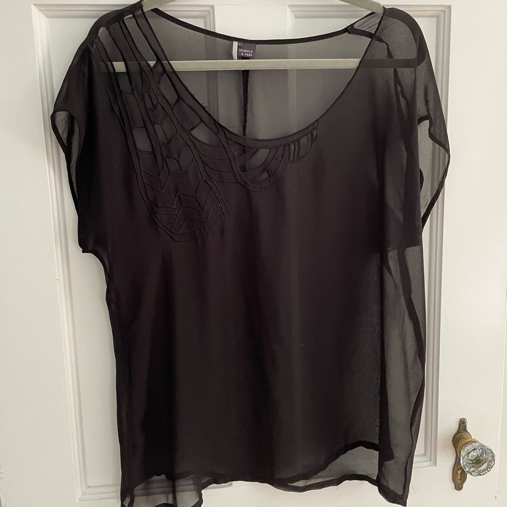 Black Sheer top